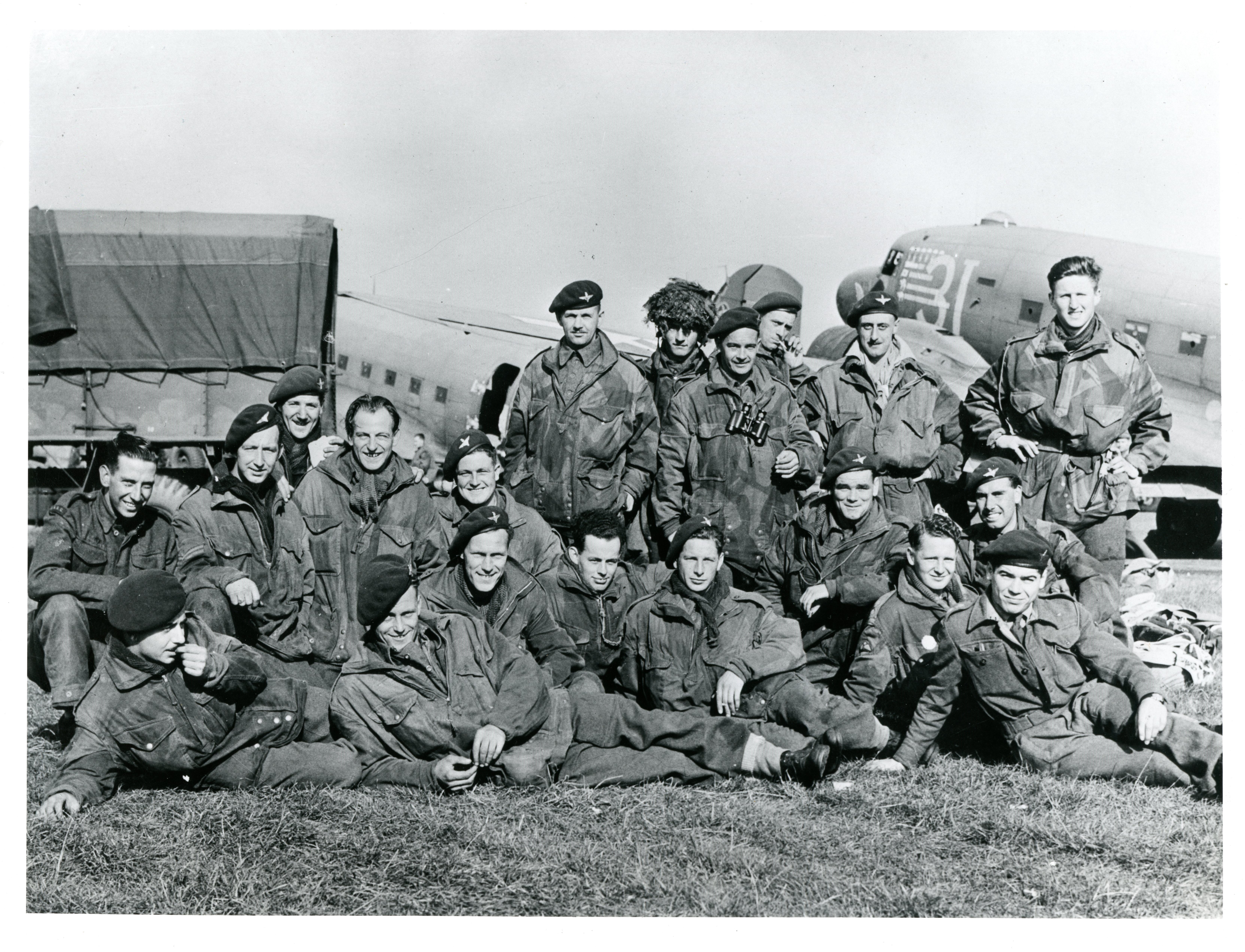 British paratroopers pre-Arnhem departure from RAF Barkston Heath