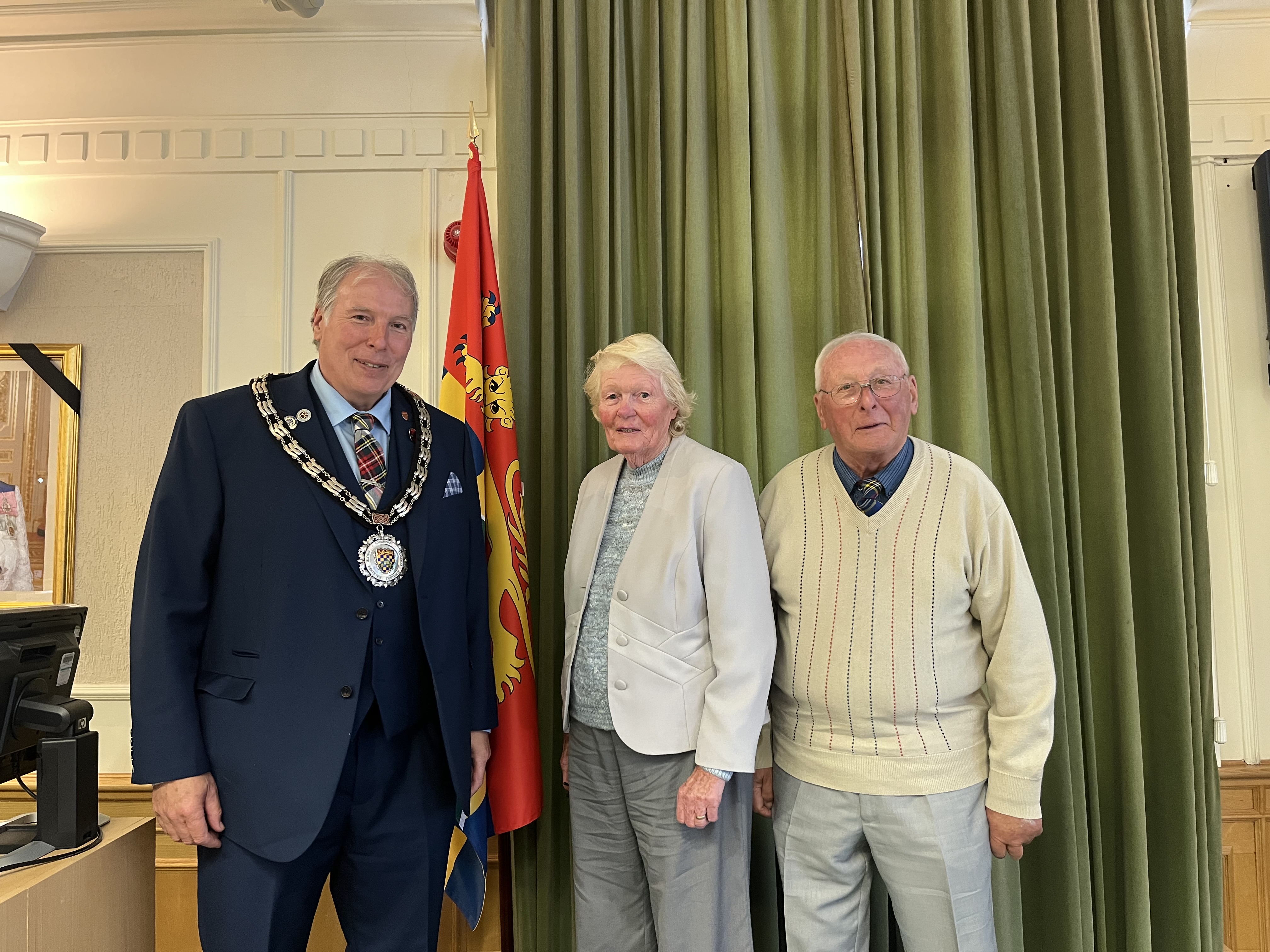 Cllr Ian Selby with his parents, Anita and John Selby