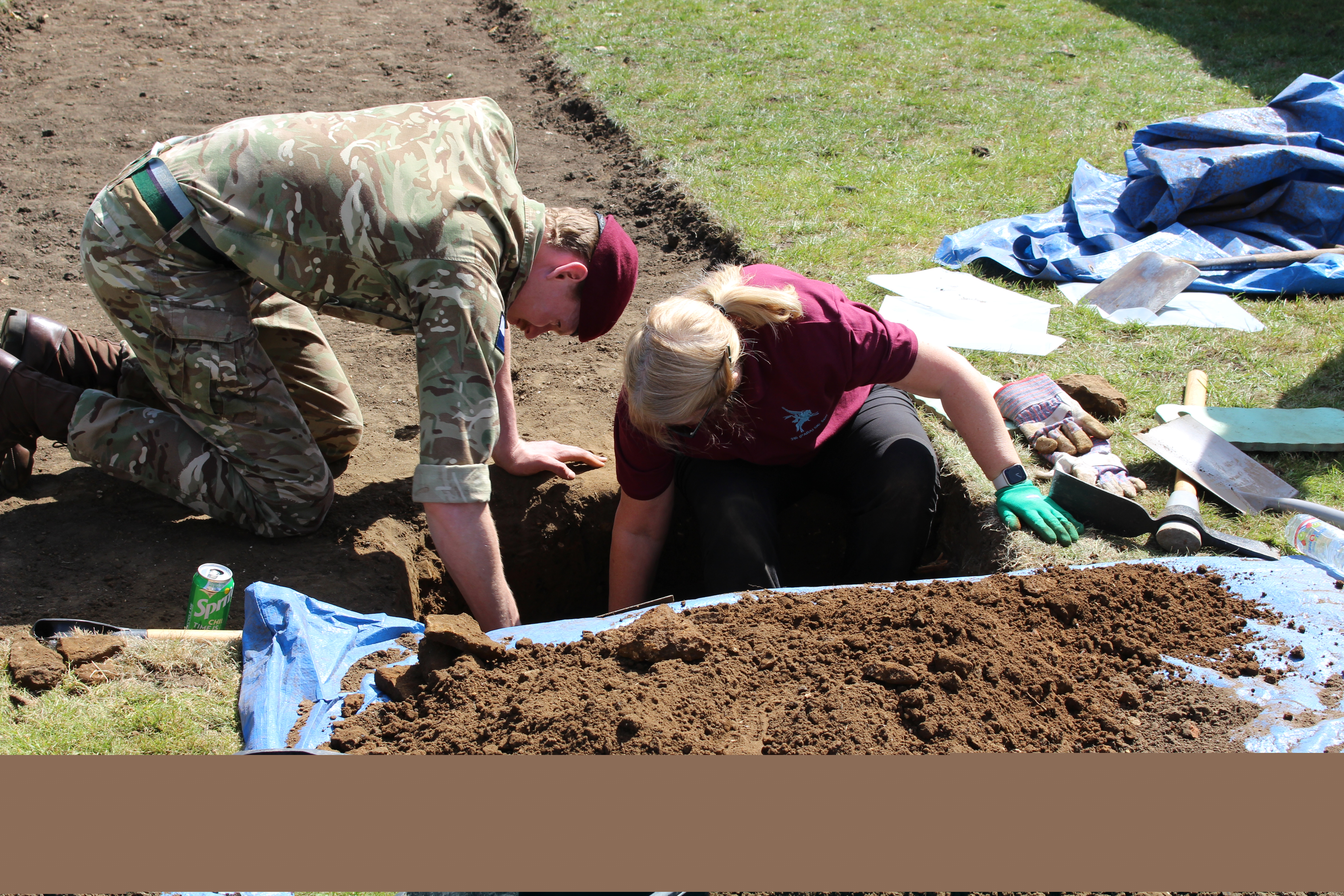 Digges excavating ground at Fulbeck Manor