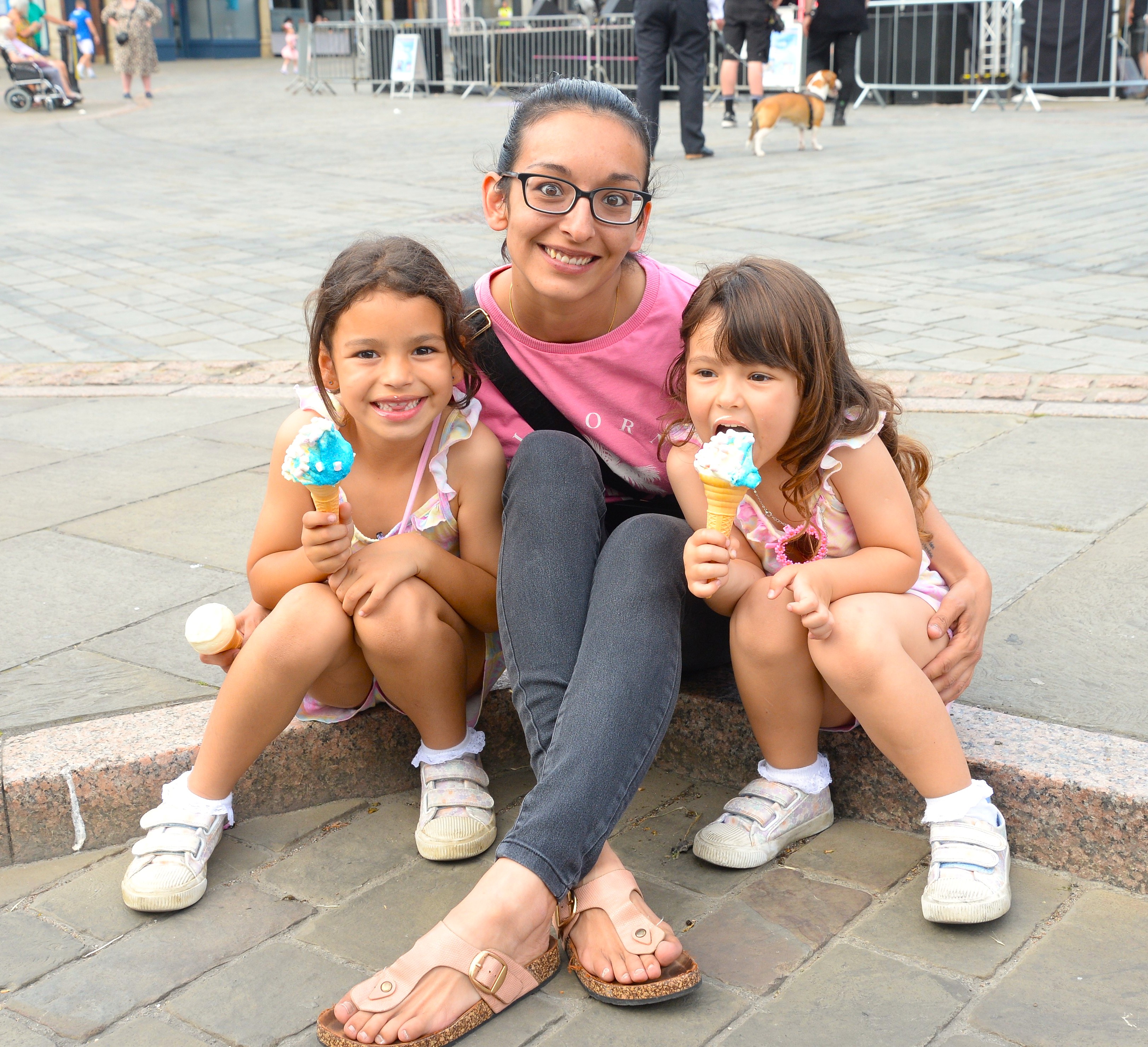 Joice Branco and daughters Vanessa, 7, (left) and Tania, 4.