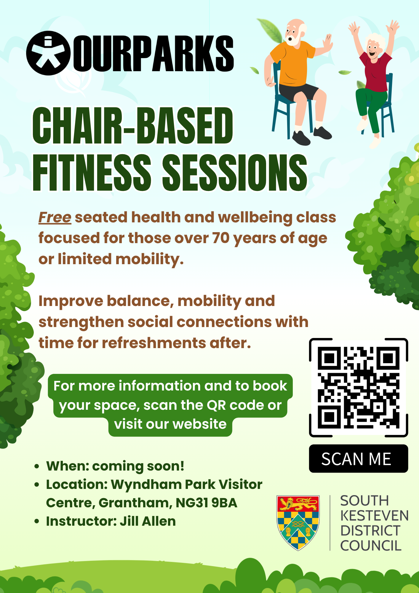 Poster containing details about Our Parks