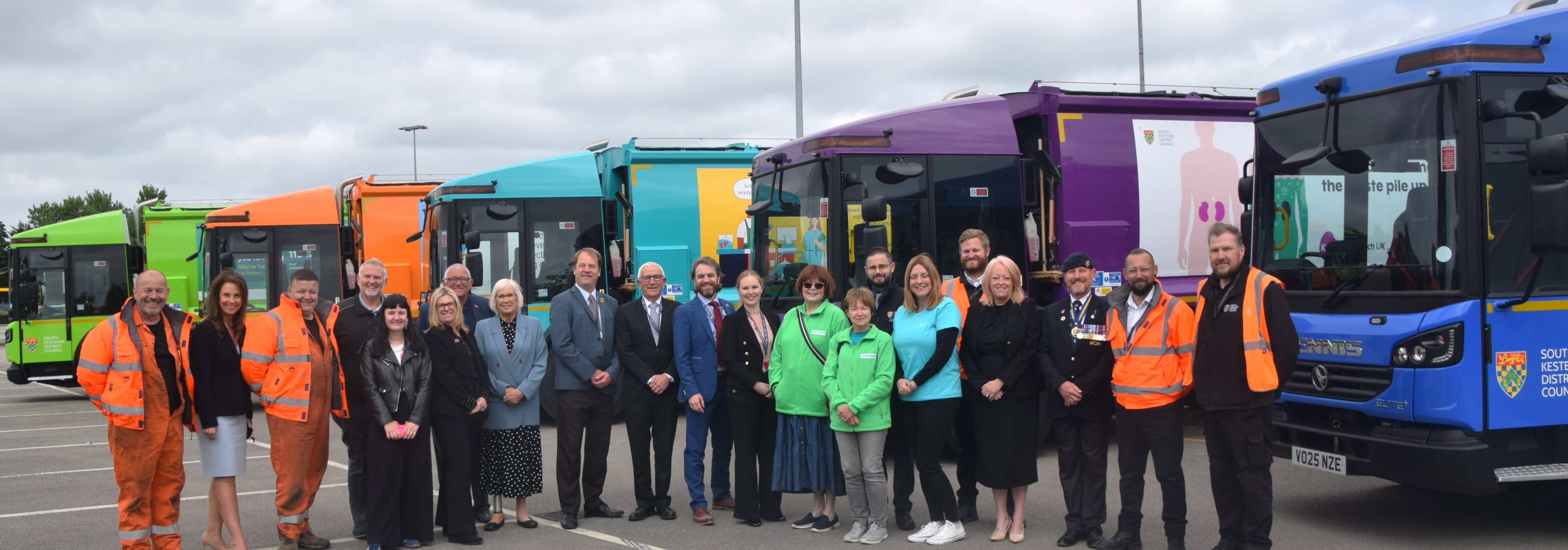 SKDC staff and councillors with charity representatives